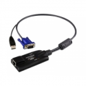 ATEN KA7570 USB KVM Adapter Cable - Keyboard / video / mouse (KVM) cable - RJ-45 (F) to USB, HD-15 (VGA) (M) - for ALTUSEN KH1508A, KH1516A, KH2508A, KH2516A