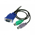 StarTech.com 3-in-1 Ultra Thin PS / 2 KVM Cable - Keyboard  /  video  /  mouse (KVM) cable - PS / 2, HD-15 (VGA) (M) to HD-15 (VGA) (M) - 6 ft - SVECON6 - Keyboard  /  video  /  mouse (KVM) cable - PS / 2, HD-15 (VGA) (M) to HD-15 (VGA) (M) - 1.8 m - molded - for P / N: CABCONS1716I, RACKCONS1908, RACKCONS1916, SV1631DUSBGB, SV831DUSBA, SV831DUSBGB