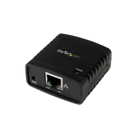 StarTech.com 10 / 100Mbps Ethernet to USB 2.0 Network Print Server - Windows 10 - LPR - LAN USB Print Server Adapter (PM1115U2) - Print server - USB 2.0 - 10 / 100 Ethernet - black - for P / N: SVA5H2NEUA - 6