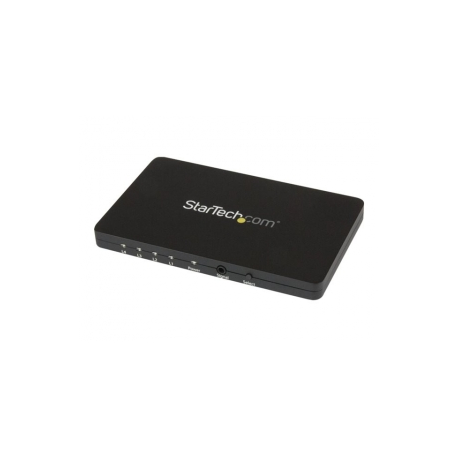 StarTech.com 4 Port HDMI Switch - 4K 30Hz - Aluminum Housing and MHL Support - 4x1 HDMI Switcher Box - 4K HDMI Selector Switch with Remote (VS421HD4K) - Video / audio switch - 4 x HDMI - desktop - AC 100 / 230 V - for P / N: SVA5M3NEUA - 1