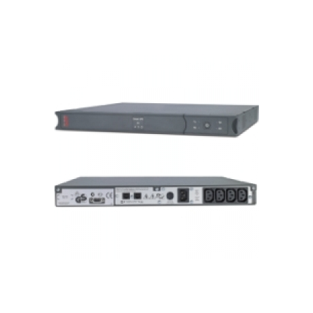 APC Smart-UPS SC 450VA - UPS (rack-mountable) - AC 230 V - 280 Watt - 450 VA - RS-232 - output connectors: 4 - 1U - grey - for P / N: AR106SH6, AR109SH6, AR112SH6, AR3006, AR3006SP, AR3103, AR3103SP, AR3106, AR3106SP - 0