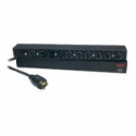 APC Basic Rack-Mount PDU - Power distribution strip (rack-mountable) - AC 120 V - 1.8 kW - input: NEMA 5-15 - output connectors: 10 (NEMA 5-15) - 1U - 19" - 3.7 m cord - black - for P / N: SMX1000C, SMX1500RM2UC, SMX1500RM2UCNC, SMX750C, SMX750CNC, SRTL3KRM1UC