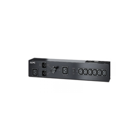 APC Service Bypass Panel - Power distribution unit (rack-mountable) - AC 230 V - 3000 VA - input: IEC 60320 C20 - output connectors: 8 - 2U - black - for P / N: AR3003, AR3003SP, SRT1000RMXLI, SRT1000RMXLI-NC, SRT2200XLI-KR, SRT5KRMXLW-TW - 0