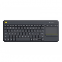 Logitech Wireless Touch Keyboard K400 Plus - Keyboard - wireless - 2.4 GHz - Nordic - black