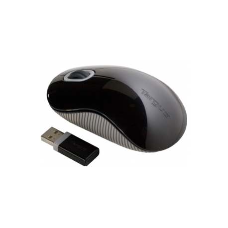 Targus - Mouse - right and left-handed - optical - wireless - 2.4 GHz - USB wireless receiver - black - 0