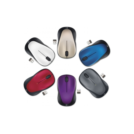Logitech M325 - Color Collection Limited Edition - mouse - optical - 3 buttons - wireless - 2.4 GHz - USB wireless receiver - grey - 8