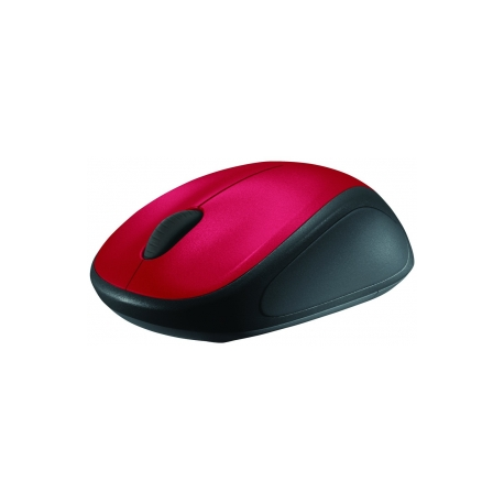 Logitech M235 - Mouse - optical - wireless - 2.4 GHz - USB wireless receiver - red - 1