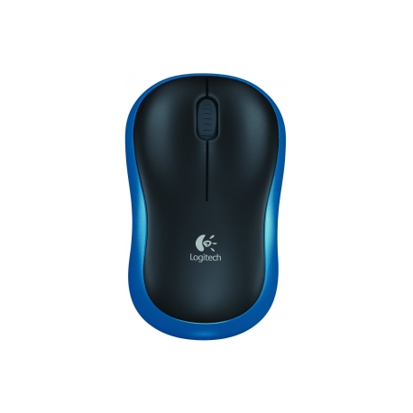 Logitech M185 - Mouse - optical - wireless - 2.4 GHz - USB wireless receiver - blue - 3