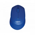 Logitech M330 SILENT PLUS - Mouse - 3 buttons - wireless - 2.4 GHz - USB wireless receiver - blue