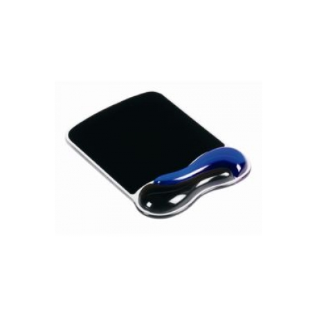 Kensington Duo Gel Mouse Pad Wrist Rest - Mouse pad with wrist pillow - black, blue - TAA Compliant - 0