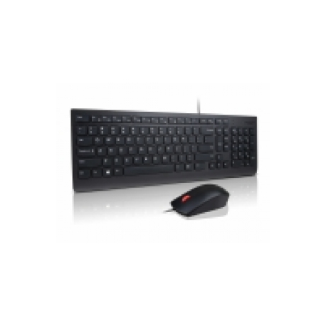 Lenovo Essential Wired Combo - Keyboard and mouse set - USB - US - for ThinkCentre M80t Gen 3; ThinkCentre neo 50; ThinkPad T14s Gen 3; V50t Gen 2-13 - 1