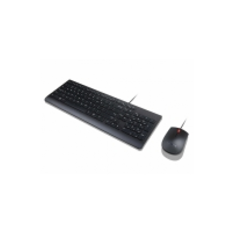Lenovo Essential Wired Combo - Keyboard and mouse set - USB - US - for ThinkCentre M80t Gen 3; ThinkCentre neo 50; ThinkPad T14s Gen 3; V50t Gen 2-13 - 2