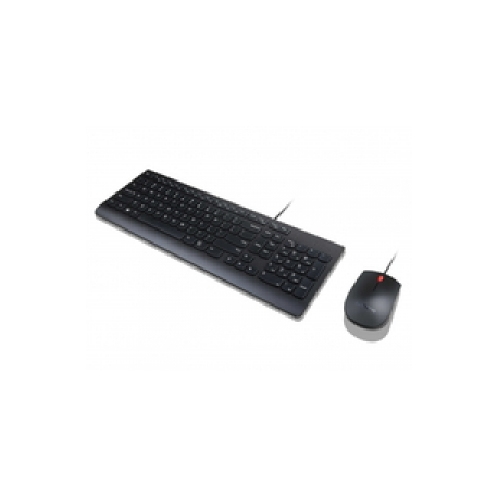 Lenovo Essential Wired Combo - Keyboard and mouse set - USB - German - for ThinkCentre M80t Gen 3; ThinkCentre neo 50; ThinkPad T14s Gen 3; V50t Gen 2-13 - 0