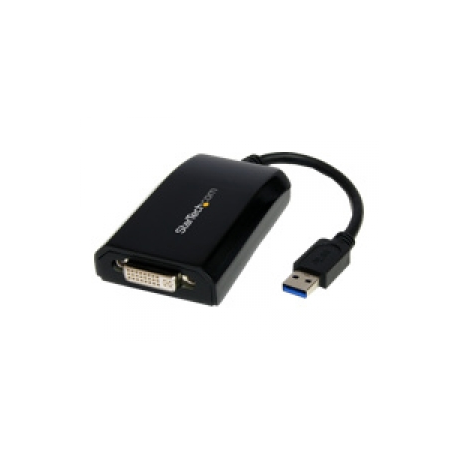 StarTech.com USB to DVI Adapter - 1920x1200 - External Video & Graphics Card - Dual Monitor Display Adapter Cable - Supports Mac & Windows (USB2DVIPRO2) - USB  /  DVI adapter - USB (M) to DVI-I (F) - USB 2.0 - 27 m - 1920 x 1200 (WUXGA) support - black - for P / N: DVIDDMM10, DVIDDMM6, DVIDSMM10, DVIMM6, DVISPL1DD, HDDVIMM3, HDMIDVIMM10, HDMIDVIMM6 - 0