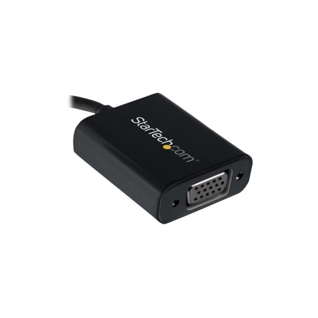 StarTech.com USB-C to VGA Adapter - Black - 1080p - Video Converter For Your MacBook Pro - USB C to VGA Display Dongle (CDP2VGA) - USB  /  VGA adapter - USB-C (M) to HD-15 (VGA) (F) - USB 3.1 Gen 1  /  Thunderbolt 3 - 18 m - USB power, 1920 x 1200 (WUXGA) support - black - for P / N: BNDTB10GI, BNDTB210GSFP, BNDTB410GSFP, BNDTB4M2E1, BNDTBUSB3142, TB4CDOCK - 2