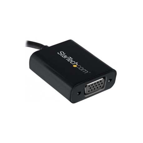 StarTech.com USB-C to VGA Adapter - Black - 1080p - Video Converter For Your MacBook Pro - USB C to VGA Display Dongle (CDP2VGA) - USB  /  VGA adapter - USB-C (M) to HD-15 (VGA) (F) - USB 3.1 Gen 1  /  Thunderbolt 3 - 18 m - USB power, 1920 x 1200 (WUXGA) support - black - for P / N: BNDTB10GI, BNDTB210GSFP, BNDTB410GSFP, BNDTB4M2E1, BNDTBUSB3142, TB4CDOCK - 5