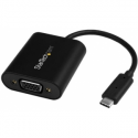 StarTech.com USB-C to VGA Adapter - 1920x1200 - USB C Adapter - USB Type C to VGA Monitor / Projector Adapter (CDP2VGASA) - External video adapter - USB-C - D-Sub
