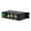 StarTech.com Rackmount USB 3.0 Hub - 4 Port Rugged Industrial USB 3.0 Hub - Hub - 4 x USB 2.0 - DIN rail mountable - DC power - for P / N: ITB20D3250, MSDREADU2OTG, USB2HAB15, USB2HAB30AC, USB2HAB50AC, USB2HABM1, USB2HABM6RA