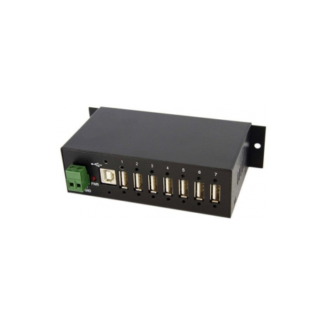 StarTech.com USB 2.0 Hub - 7 Port - Mountable Rugged Industrial - Self Powered USB Hub - Hub - 7 x USB 2.0 - DIN rail mountable - DC power - for P / N: ITB20D3250, MSDREADU2OTG, USB2HAB15, USB2HAB30AC, USB2HAB50AC, USB2HABM1, USB2HABM6RA - 3