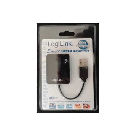 LogiLink Smile USB2.0 4-Port Hub - Hub - 4 x USB 2.0 - 0