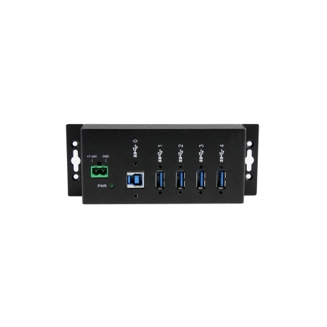 StarTech.com Rackmount USB 3.0 Hub - 4 Port Mountable - Industrial USB 3.0 Hub - Hub - 4 x SuperSpeed USB 3.0 - desktop - DC power - for P / N: ITB20D3250, MSDREADU2OTG, SVA12M5NA, USB312SAT3CB, USB315CB2M, USBLTM1MBK, USBLTM1MWH - 1