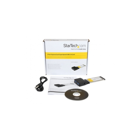 StarTech.com 2 Port ExpressCard SuperSpeed USB 3.0 Card Adapter with UASP - USB 3.0 Controller - USB 3.0 ExpressCard - USB 3.0 Adapter (ECUSB3S22) - USB adapter - ExpressCard - USB 3.0 x 2 - for P / N: HBS304A24A, S251BMU3FP, ST103008U2C, ST53004U1C, ST93007U2C, USB31000S2H, USB31000SA - 0