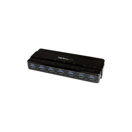 StarTech.com 7 Port USB 3.0 Hub – Up To 5 Gbps – 7 x USB – Universal Multi Port USB Extender for Your Desktop – USB Powered (ST7300USB3B) - Hub - 7 x SuperSpeed USB 3.0 - desktop - for P / N: BNDTBUSB3142, PEXUS313AC2V, PEXUSB311A1E, PEXUSB312A2, PEXUSB314A2V2, SDMSDRWU3AC - 0