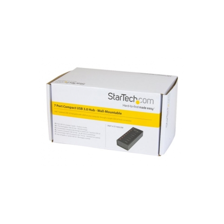 StarTech.com 7 Port USB 3.0 Hub (5 Gbps) - Metal Enclosure - Desktop or Wall Mountable - Rugged & industrial Powered USB Expander and Splitter Hub (ST7300U3M) - Hub - 7 x SuperSpeed USB 3.0 - desktop, wall-mountable - for P / N: BNDTBUSB3142, PEXUS313AC2V, PEXUSB311A1E, PEXUSB312A2, PEXUSB314A2V, PEXUSB314A2V2 - 6