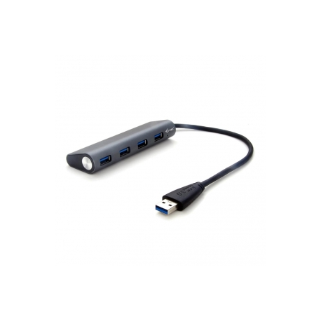 I-Tec USB 3.0 Metal Charging HUB - Hub - 4 x SuperSpeed USB 3.0 - desktop - 1