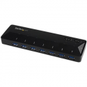 StarTech.com 9 Port USB 3.0 Hub - 7 x USB-A, 2 x USB-A Fast Charge Ports - Multi Port Powered USB Charging Station (ST93007U2C) - USB peripheral sharing switch - 7 x SuperSpeed USB 3.0 - desktop - for P / N: USB312SAT3CB, USB315CB2M, USBLT1MWS, USBLT2MBR, USBLT30CMW, USBLTM1MBK, USBLTM1MWH