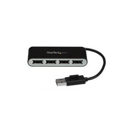 StarTech.com 4 Port USB 2.0 Hub - USB Bus Powered - Portable Multi Port USB 2.0 Splitter and Expander Hub - Small Travel USB Hub (ST4200MINI2) - Hub - 4 x USB 2.0 - desktop - 0