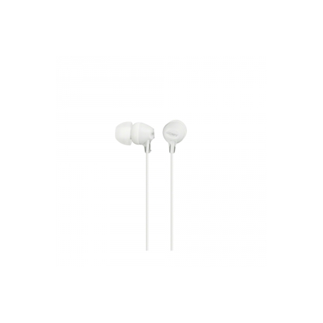 Sony MDR-EX15AP - EX Series - earphones with mic - in-ear - wired - 3.5 mm jack - white - 0
