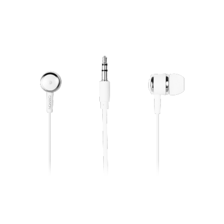 Canyon CNE-CEPM01W - Earphones with mic - in-ear - wired - 3.5 mm jack - noise isolating - white - 0