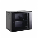 Netrack - Rack - wall mountable - black - 18U - 19"