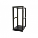 StarTech.com 25U Open Frame Server Rack - 994lb Capacity - 4 Post Adjustable Depth (18.3" to 39.3") Network / Communications Equipment Rack w / Casters (4POSTRACK25) - Rack - flat black - 25U - for P / N: CABCAGENUTS6, CABSCREWM52, CABSCREWSM6, CABSCRWM520, CABSCRWM620, CABSCRWS1224