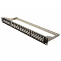 DIGITUS Professional DN-91424 - Patch panel - CAT 6a - STP - black, RAL 9005 - 1U - 19" - 48 ports