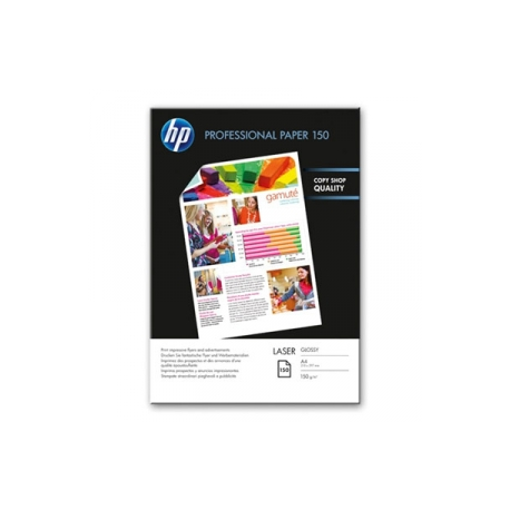 HP Professional Glossy Paper - Glossy - A4 (210 x 297 mm) - 150 g / m² - 150 sheet(s) photo paper - for Laser MFP 13X; LaserJet Managed Flow MFP E87660; Neverstop 1001; Neverstop Laser MFP 12XX - 0
