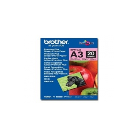 Brother Innobella Premium Plus BP71GA3 - Glossy - A3 (297 x 420 mm) - 260 g / m² - 20 sheet(s) photo paper - for Brother HL-J6000, MFC-J2340, J3540, J3940, J5630, J6580, J6583, J6983, J6995, J6997, J6999 - 0