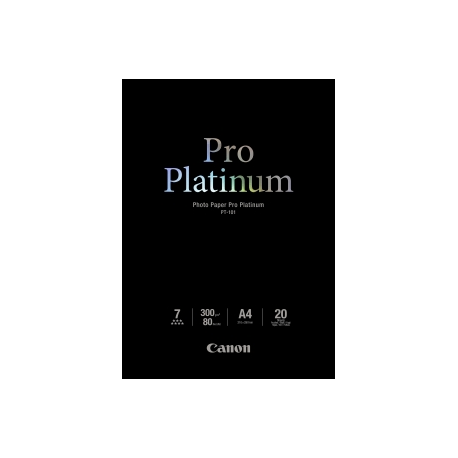 Canon Photo Paper Pro Platinum - A4 (210 x 297 mm) - 300 g / m² - 20 sheet(s) photo paper - for PIXMA iP3600, MP240, MP480, MP620, MP980 - 0