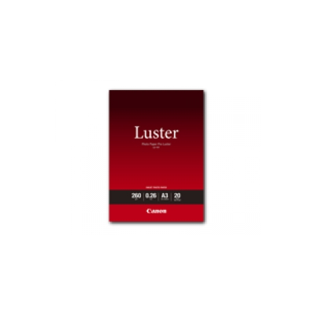 Canon Photo Paper Pro Luster LU-101 - Luster - 260 micron - A3 (297 x 420 mm) - 260 g / m² - 20 sheet(s) photo paper - for PIXMA PRO-1, PRO-10, PRO-100 - 0