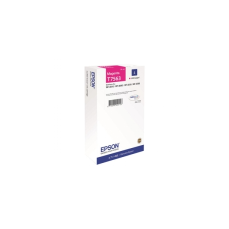 Epson T7563 - 14 ml - L size - magenta - original - ink cartridge - for WorkForce Pro WF-8010, WF-8090, WF-8090 D3TWC, WF-8510, WF-8590, WF-8590 D3TWFC - 0