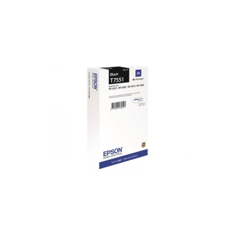 Epson T7551 - 100 ml - XL size - black - original - ink cartridge - for WorkForce Pro WF-8010, WF-8090, WF-8090 D3TWC, WF-8510, WF-8590, WF-8590 D3TWFC - 0