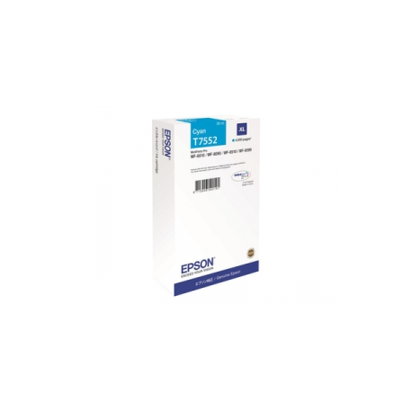 Epson T7552 - 39 ml - XL size - cyan - original - ink cartridge - for WorkForce Pro WF-8010, WF-8090, WF-8090 D3TWC, WF-8510, WF-8590, WF-8590 D3TWFC - 0