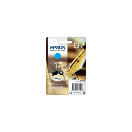 Epson 16 - 3.1 ml - cyan - original - ink cartridge - for WorkForce WF-2010, 2510, 2520, 2530, 2540, 2630, 2650, 2660, 2750, 2760 - 0