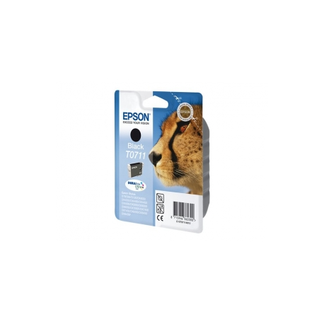 Epson T0711 - 7 ml - black - original - ink cartridge - for Stylus DX9400, SX115, SX210, SX215, SX218, SX415, SX515, SX610; Stylus Office BX310, BX610 - 1