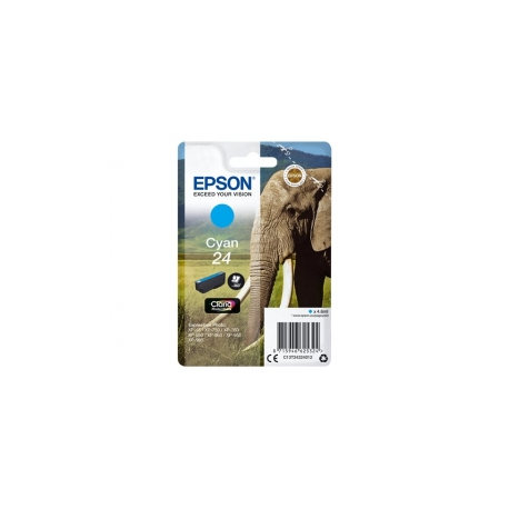 Epson 24 - 4.6 ml - cyan - original - ink cartridge - for Expression Photo XP-55, 750, 760, 850, 860, 950, 960, 970; Expression Premium XP-750, 850 - 1