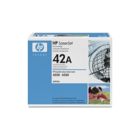 HP 42A - Black - original - LaserJet - toner cartridge (Q5942A) - for LaserJet 4240, 4250, 4350 - 0