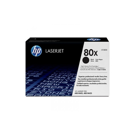 HP 80x - High Yield - black - original - LaserJet - toner cartridge (CF280X) - for LaserJet Pro 400 M401, MFP M425 - 0