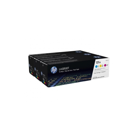 HP 131A - 3-pack - yellow, cyan, magenta - original - LaserJet - toner cartridge (U0SL1AM) - for LaserJet Pro 200 M251n, 200 M251nw, 200 M276nw, MFP M276n, MFP M276nw - 0