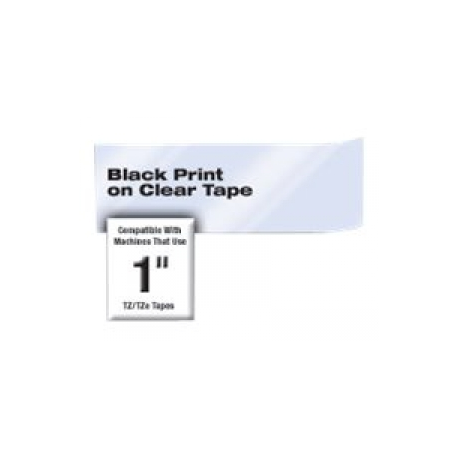 Brother TZe-S151 - Extra strength adhesive - black on clear - Roll (2.4 cm x 8 m) 1 cassette(s) laminated tape - for Brother PT-D600, P750, P950; P-Touch PT-D800, E550, P750, P900, P950; P-Touch EDGE PT-P750 - 2